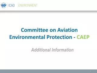 Committee on Aviation Environmental Protection - CAEP