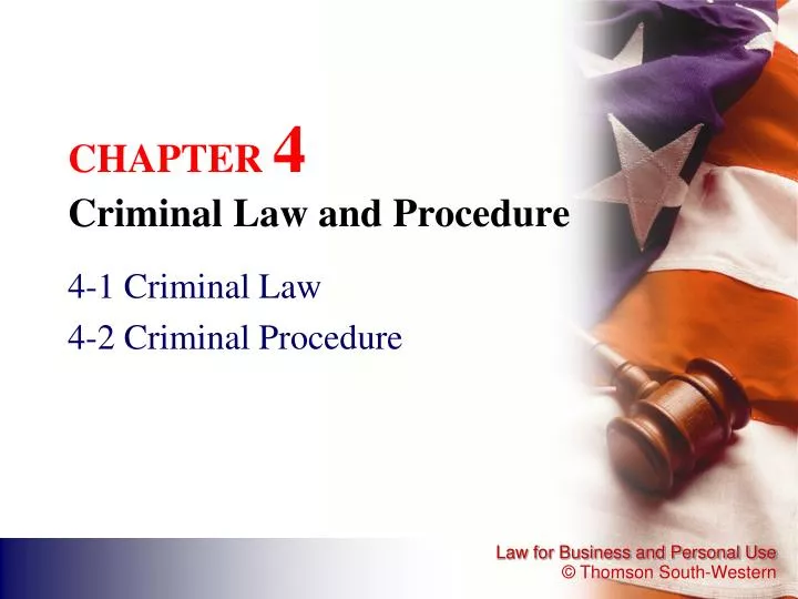 chapter 4 criminal law and procedure