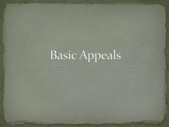 basic appeals