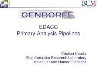 EDACC Primary Analysis Pipelines