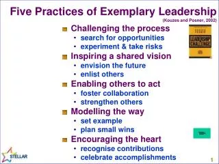Five Practices of Exemplary Leadership (Kouzes and Posner, 2002)