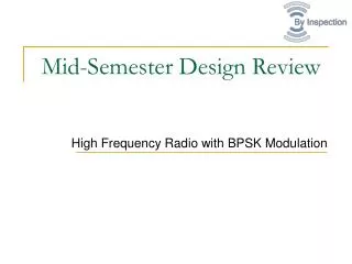 Mid-Semester Design Review