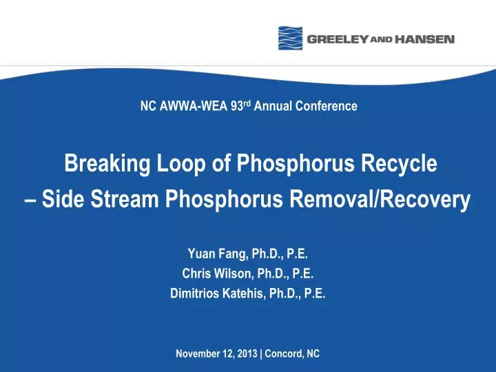 breaking loop of phosphorus recycle side stream phosphorus removal recovery