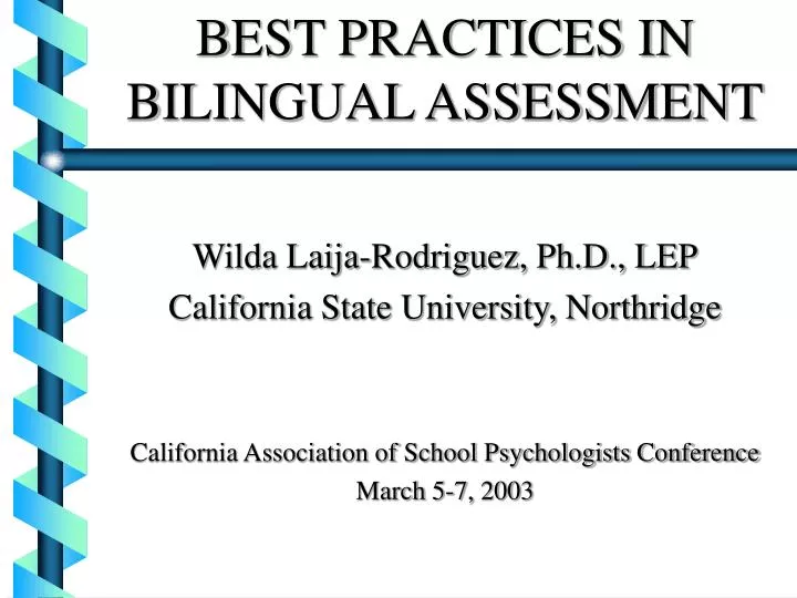 best practices in bilingual assessment