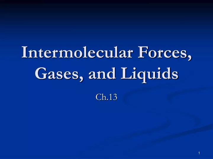 intermolecular forces gases and liquids