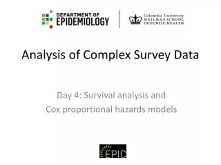 analysis of complex survey data