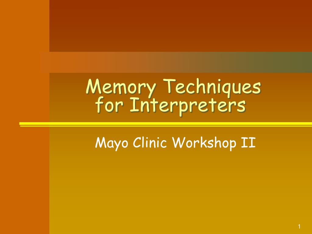 PPT - Memory Techniques for Interpreters PowerPoint Presentation, free ...