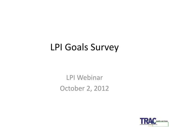lpi goals survey
