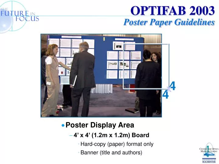 optifab 2003 poster paper guidelines