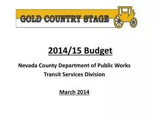 2014/15 Budget