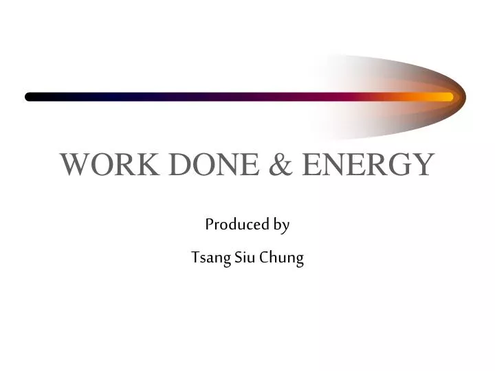 work done energy