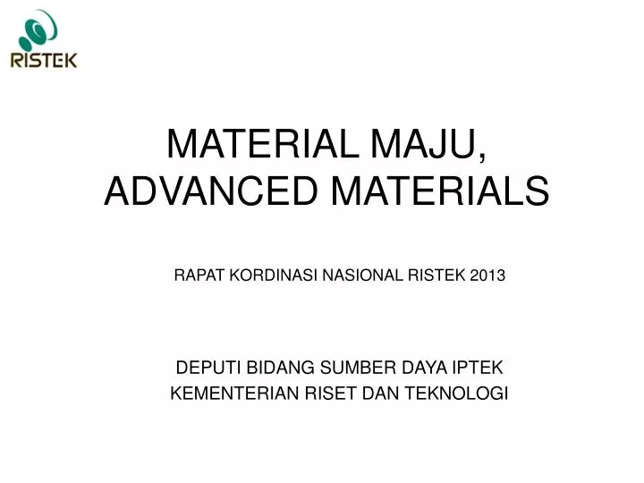 material maju advanced materials