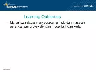 learning outcomes