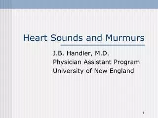 Heart Sounds and Murmurs