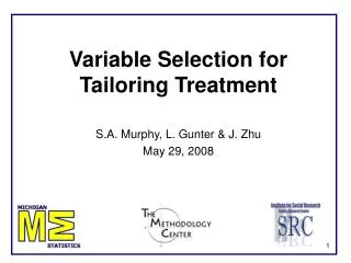 Variable Selection for Tailoring Treatment