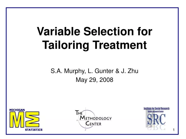 variable selection for tailoring treatment