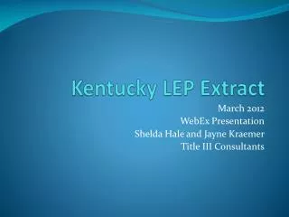 kentucky lep extract