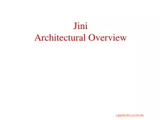 Jini Architectural Overview