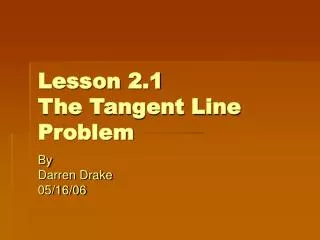 lesson 2 1 the tangent line problem