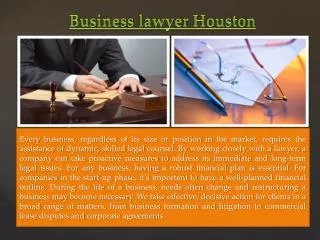 Houston Commercial Lawyer