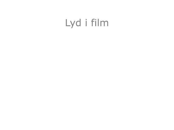 lyd i film