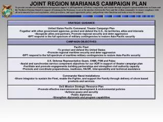 JOINT REGION MARIANAS CAMPAIGN PLAN