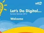 Welcome - slide 1