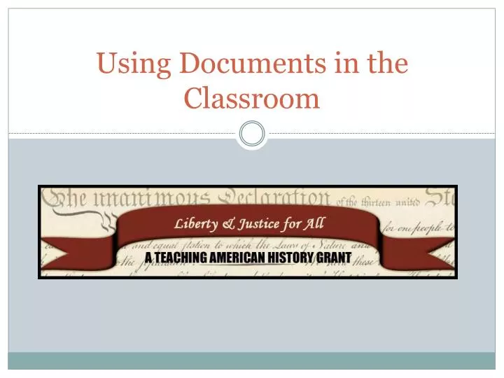 using documents in the classroom