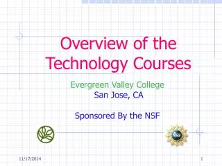 Overview of the Technology Courses