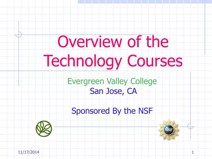 overview of the technology courses