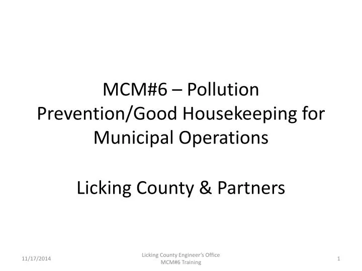 mcm 6 pollution prevention good housekeeping for municipal operations
