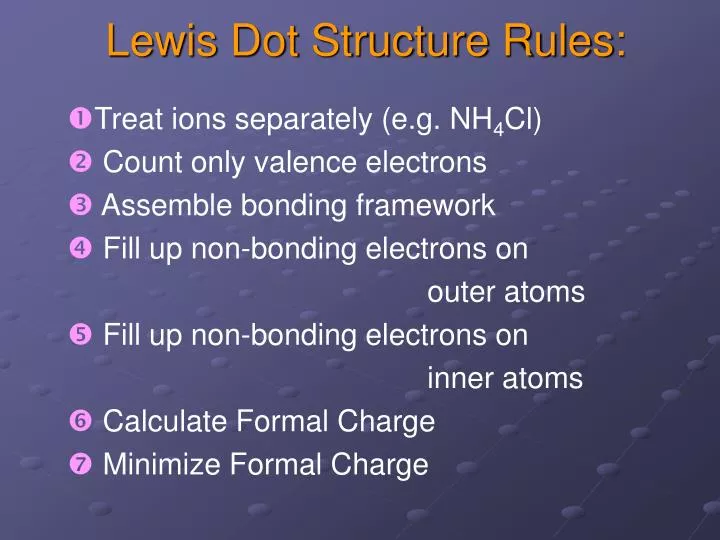 lewis dot structure rules