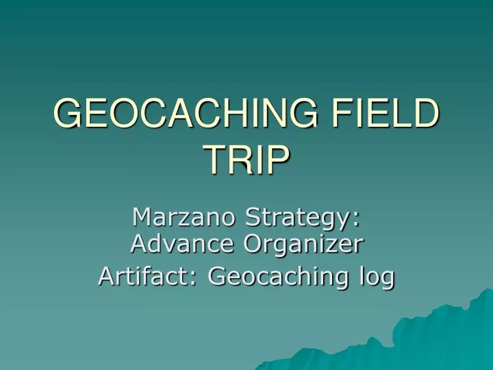 geocaching field trip