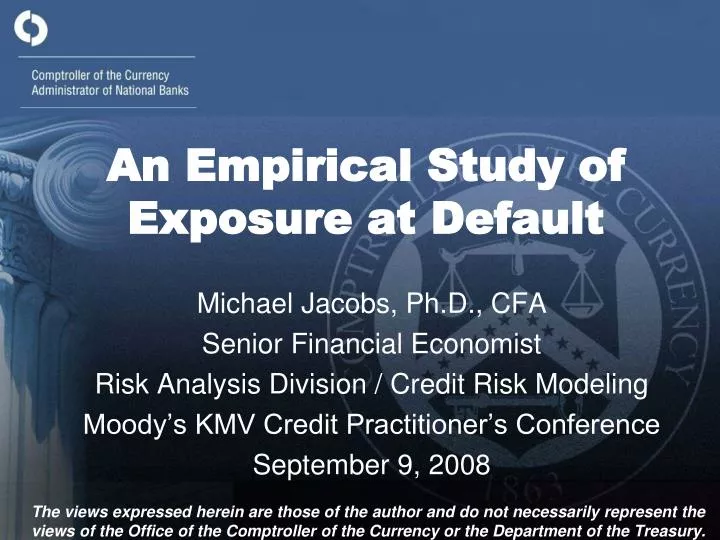 an empirical study of exposure at default