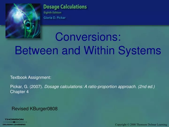 conversions between and within systems