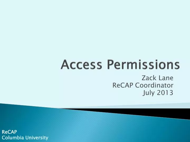 access permissions