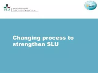 Changing process to strengthen SLU