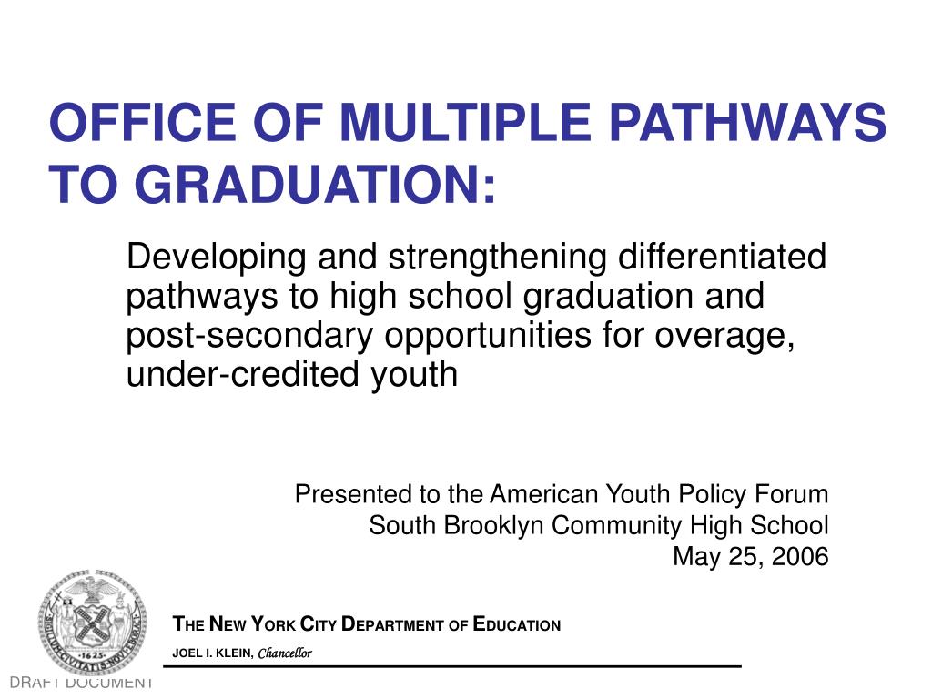 PPT - OFFICE OF MULTIPLE PATHWAYS TO GRADUATION: PowerPoint ...