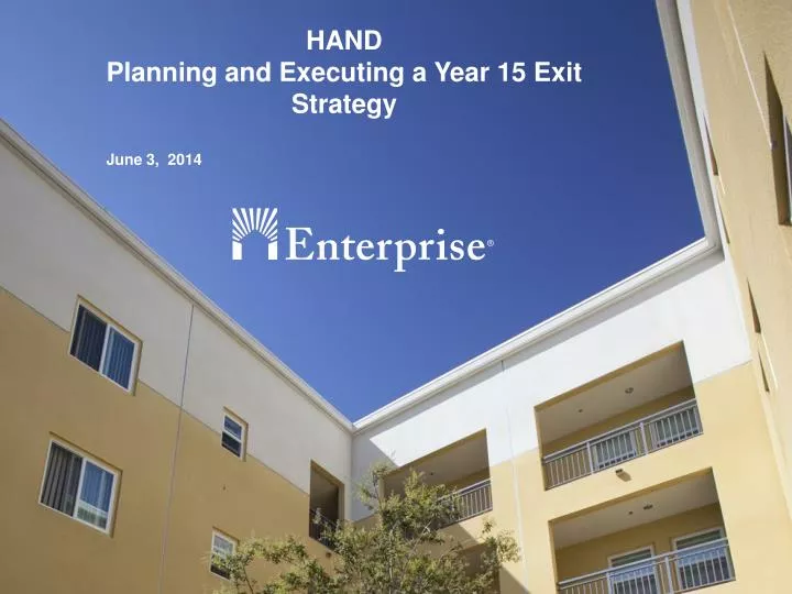 hand planning and executing a year 15 exit strategy