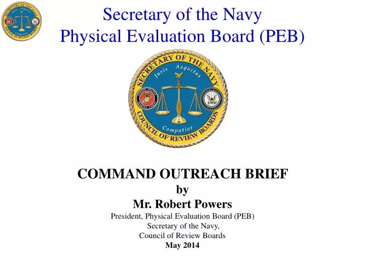 secretary of the navy physical evaluation board peb