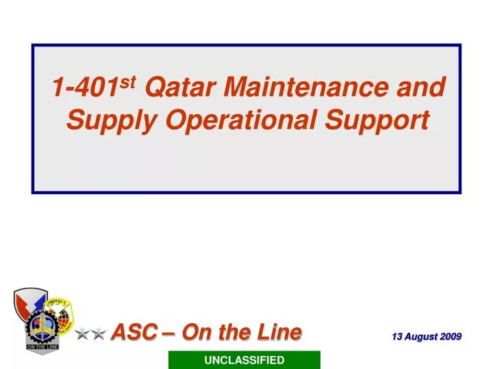 1 401 st qatar maintenance and supply operational support