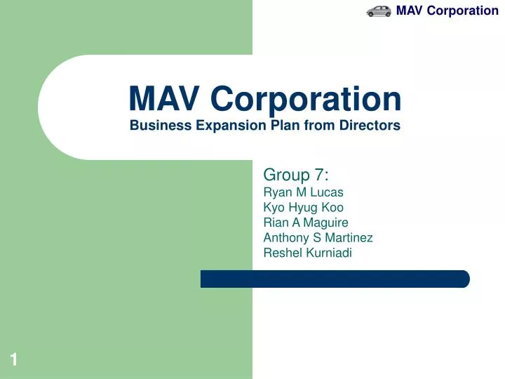 mav corporation business expansion plan from directors