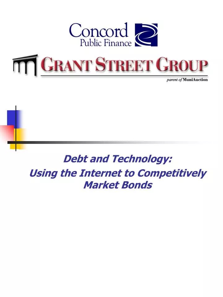 debt and technology using the internet to competitively market bonds
