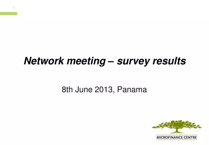 network meeting survey results