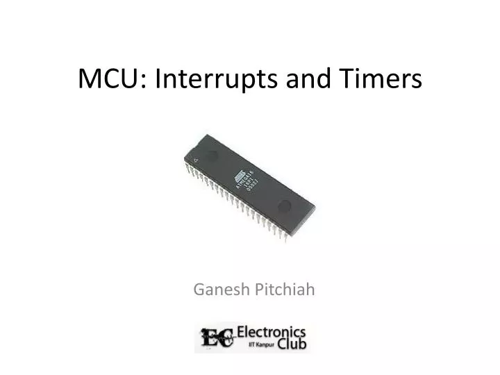mcu interrupts and timers