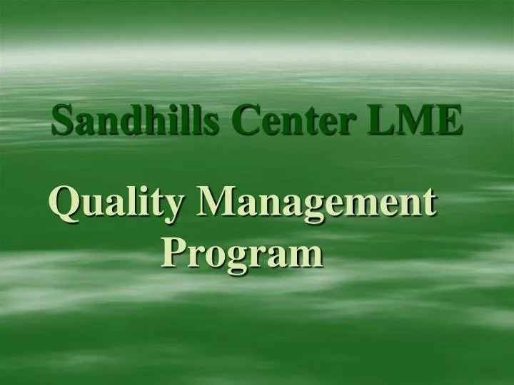 sandhills center lme