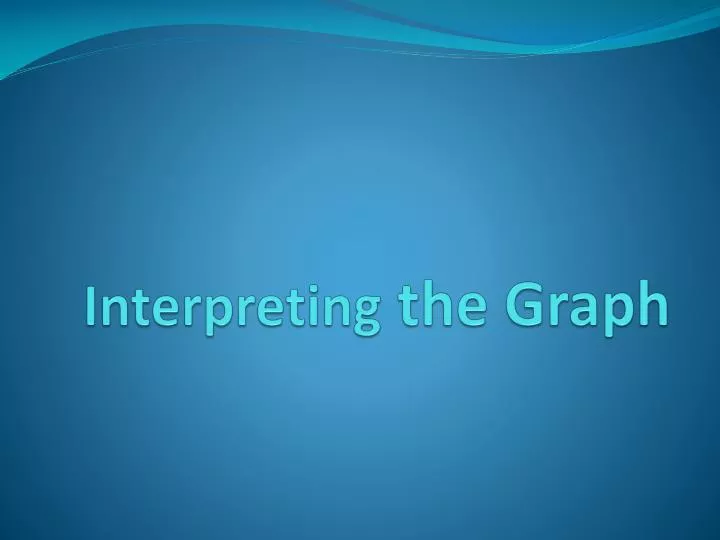 interpreting the graph