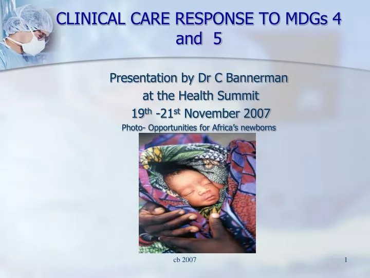 clinical care response to mdgs 4 and 5