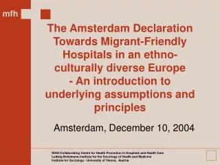 Amsterdam, December 10, 2004
