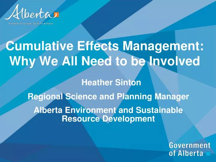 cumulative effects management why we all need to be involved